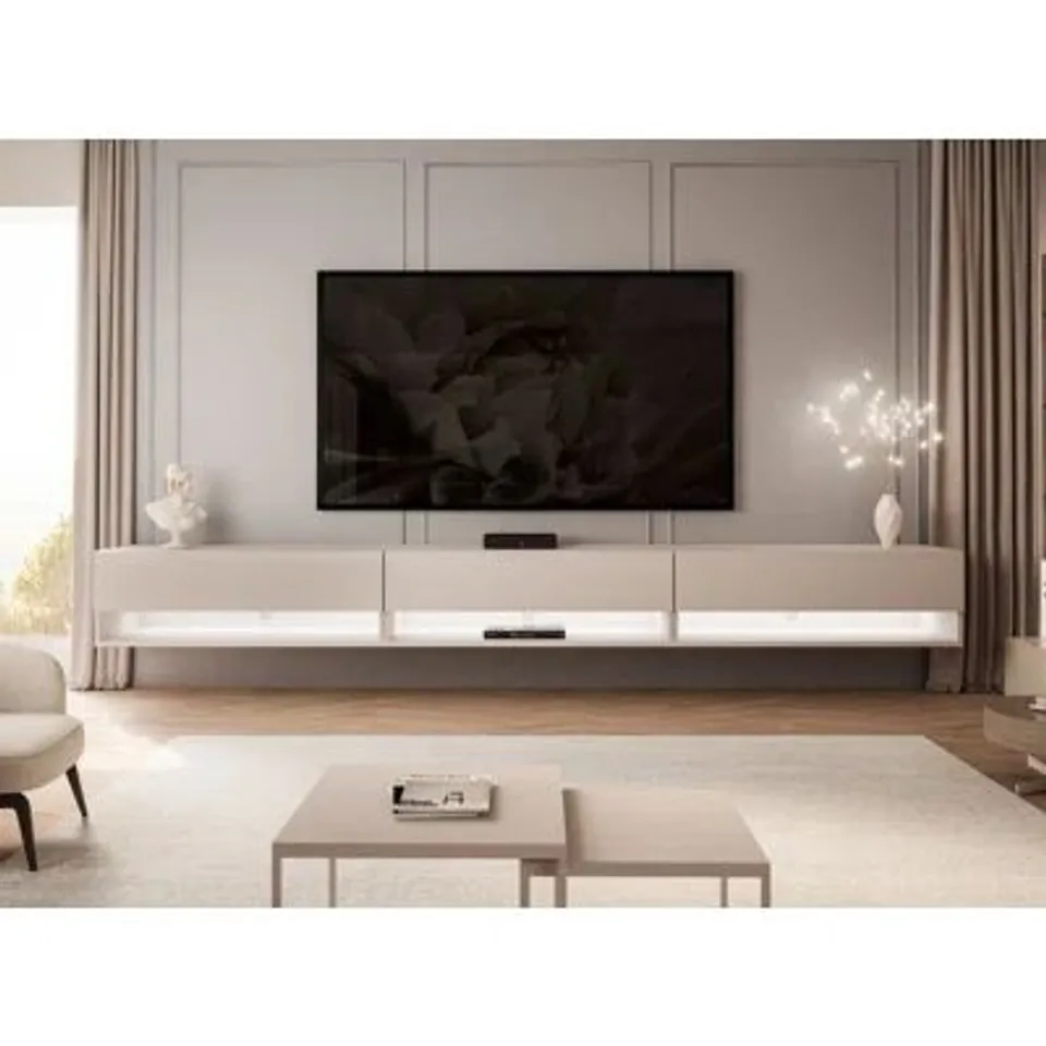 BOXED WALL MOUNTED TV CABINET