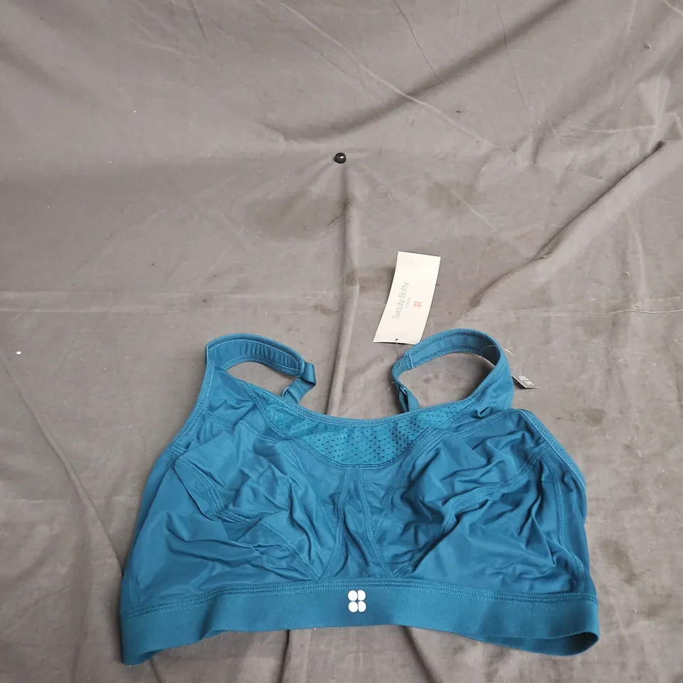 SWEATY BETTY SPORTS BRA – UK 36DD – TEAL