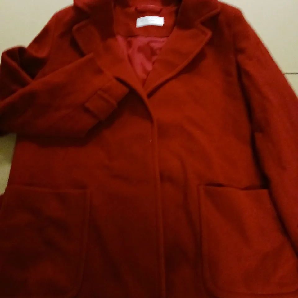 HELENE BERMAN LADIES LONG RED COAT SIZE 14