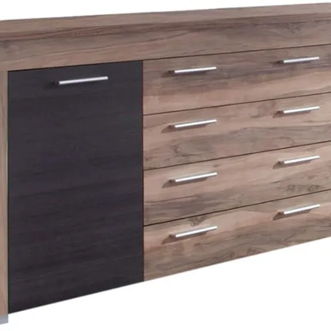 BRAND NEW BOXED BOOM SIDEBOARD IN WALNUT SATIN & BROWN (2 BOXES)
