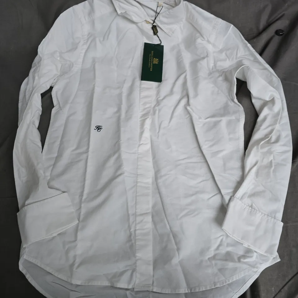 HOLLAND & COOPER ASTER SHIRT IN WHITE - SIZE 6