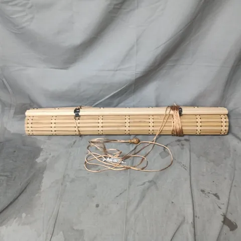 3 X BAMBOO ROLL-UP WINDOW BLIND – NATURAL FINISH 65CM WIDTH