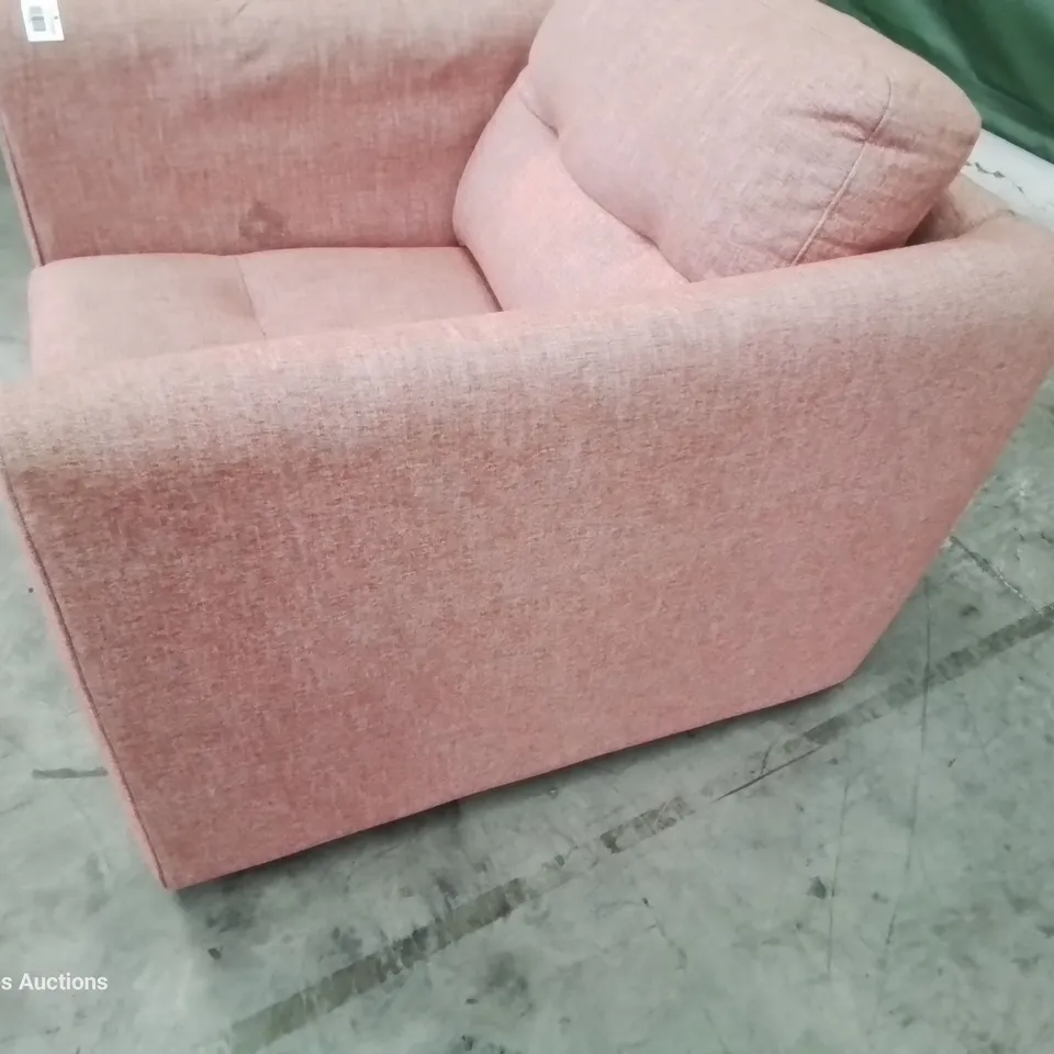 QUALITY BRITISH DESIGNER & MANUFACTURED G PLAN VINTAGE WALT SWIVEL CHAIR FIZZLE RHUBARB FABRIC 