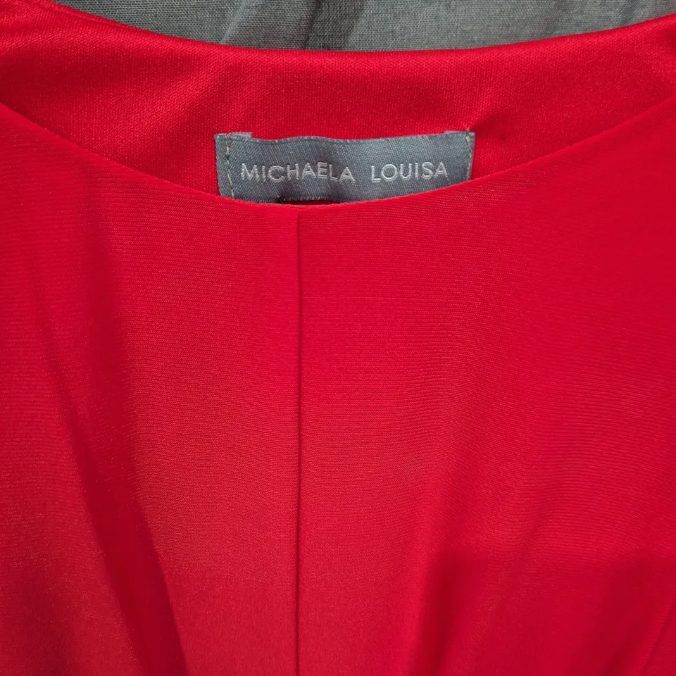 MICHAELA LOUISA RED WRAP DRESS – UK 8 