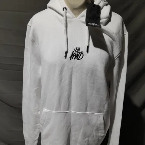 KINGS WILL DREAM MENS LEDSTER HOODIE IN WHITE SIZE MEDIUM