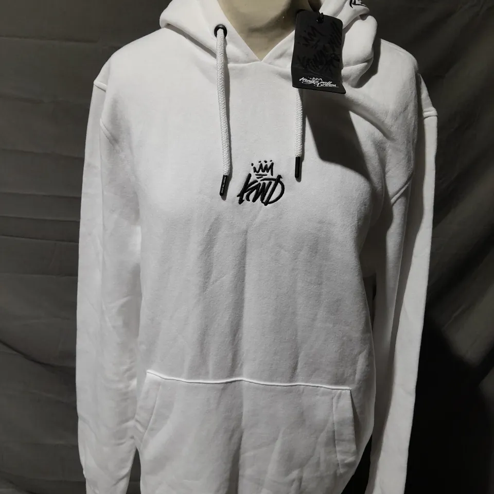 KINGS WILL DREAM MENS LEDSTER HOODIE IN WHITE SIZE MEDIUM