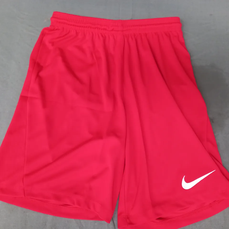 NIKE DRI-FIT SLIM FIT SHORTS IN RED SIZE SMALL