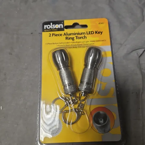 BOX OF APPROXIMATELY 10 ROLSON 2 PIECE ALUMINIUM LED KEY RING TORCH SET