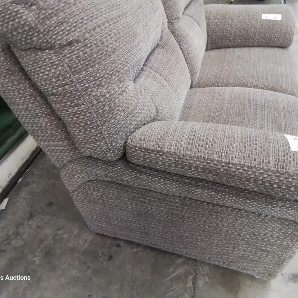 QUALITY BRITISH DESIGNER & MANUFACTURED G PLAN SEATTLE TWO SEATER SOFA HOPSACK GREY FABRIC