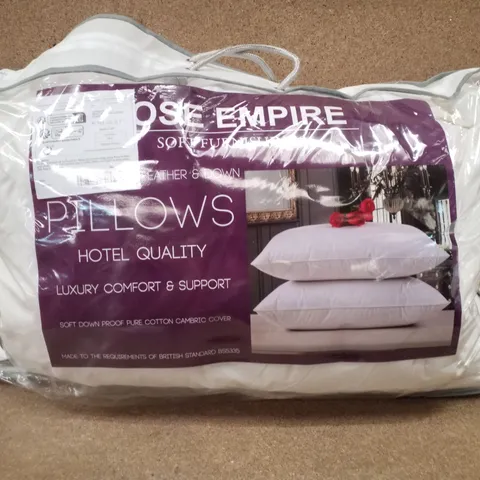 ROSE EMPIRE SET OF 2 GOOSE FEATHER & DOWN PILLOWS