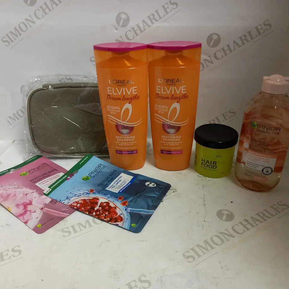 LOT OF APPROXIMATELY 20 ASSORTED HEALTH & BEAUTY ITEMS, TO INCLUDE FACE MASKS, MICELLAR WATER, L'OREAL SHAMPOO, ETC