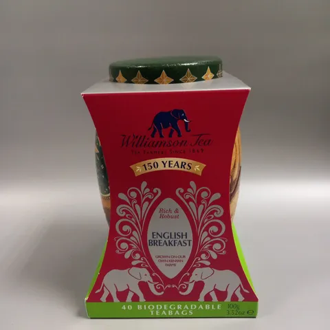 SEALED WILLIAMSON TEA RICH & ROBUST ENGLISH BREAKFAST TEA BAGS