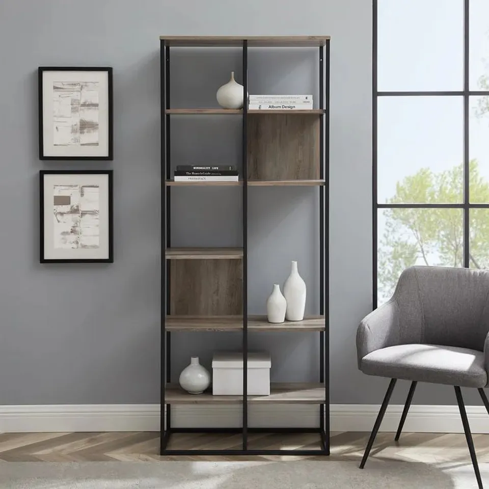 BOXED MONESSEN 177.8cm H X 71cm W IRON ETAGERE BOOKCASE (1 BOX)