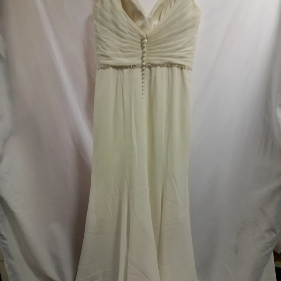 BERKETEX BRIDE EL166247 WEDDING DRESS, IVORY/SILVER - SIZE 16 