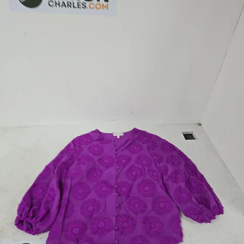 PHASE EIGHT PURPLE QUILTED CARDIGAN – UK 12