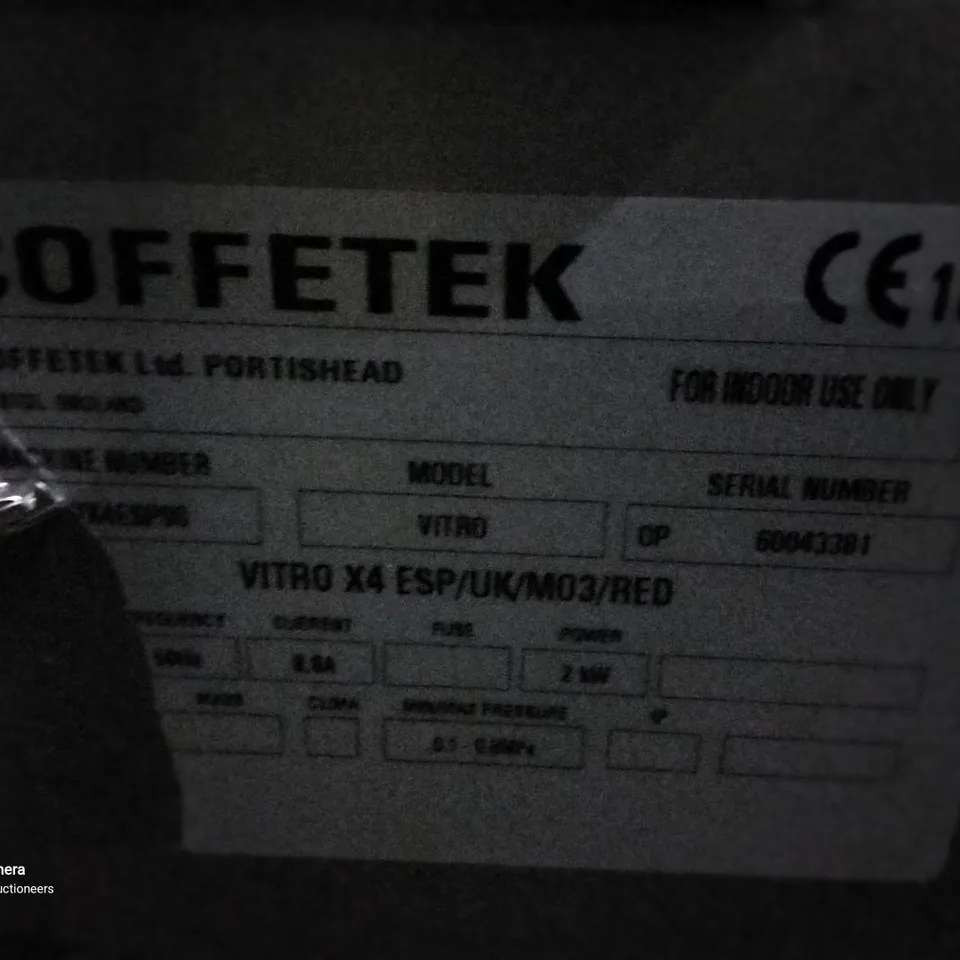 COFFETEK VITRO X4 ESP COFFEE MACHINE 