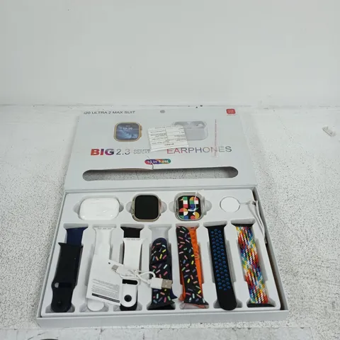 SMARTWATCH WITH INTERCHANGEABLE BANDS AND EARPHONES BUNDLE