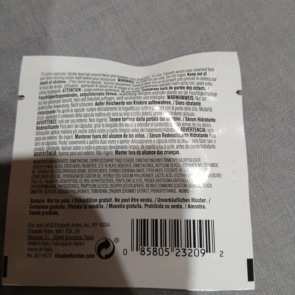 APPROXIMATELY 288 ELIZABETH ARDEN CERAMIDE HA CAPSULES – FACIAL SKIN CARE SAMPLE(2 CAPSULES PER PACK)