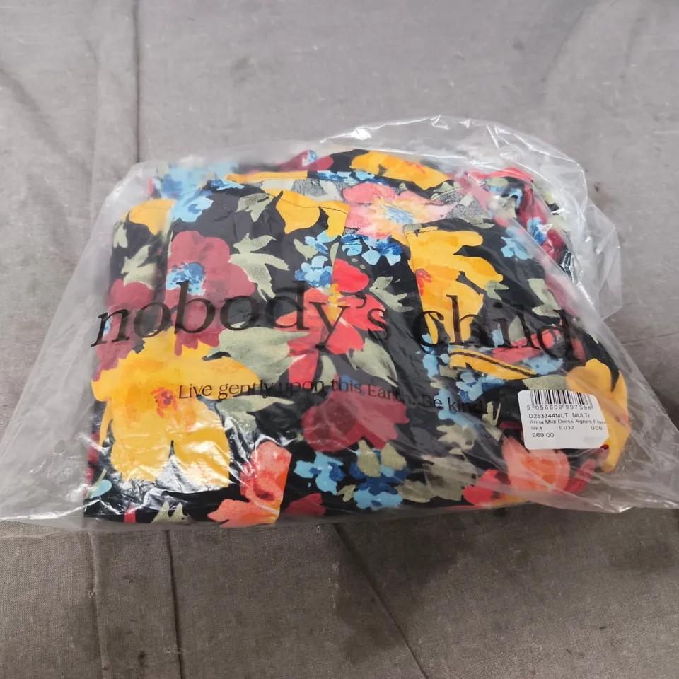 BAGGED NOBODYS CHILD ANNA MIDI DRESS – SIZE 14