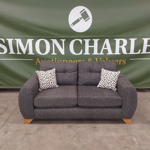 PRENT FABRIC 2 SEATER SOFA - GREY