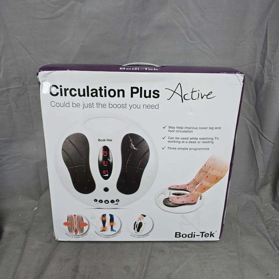 BOXED BODI-TEK CIRCULATION PLUS ACTIVE LOWER LEG EXERCISER & FOOT MASSAGER 