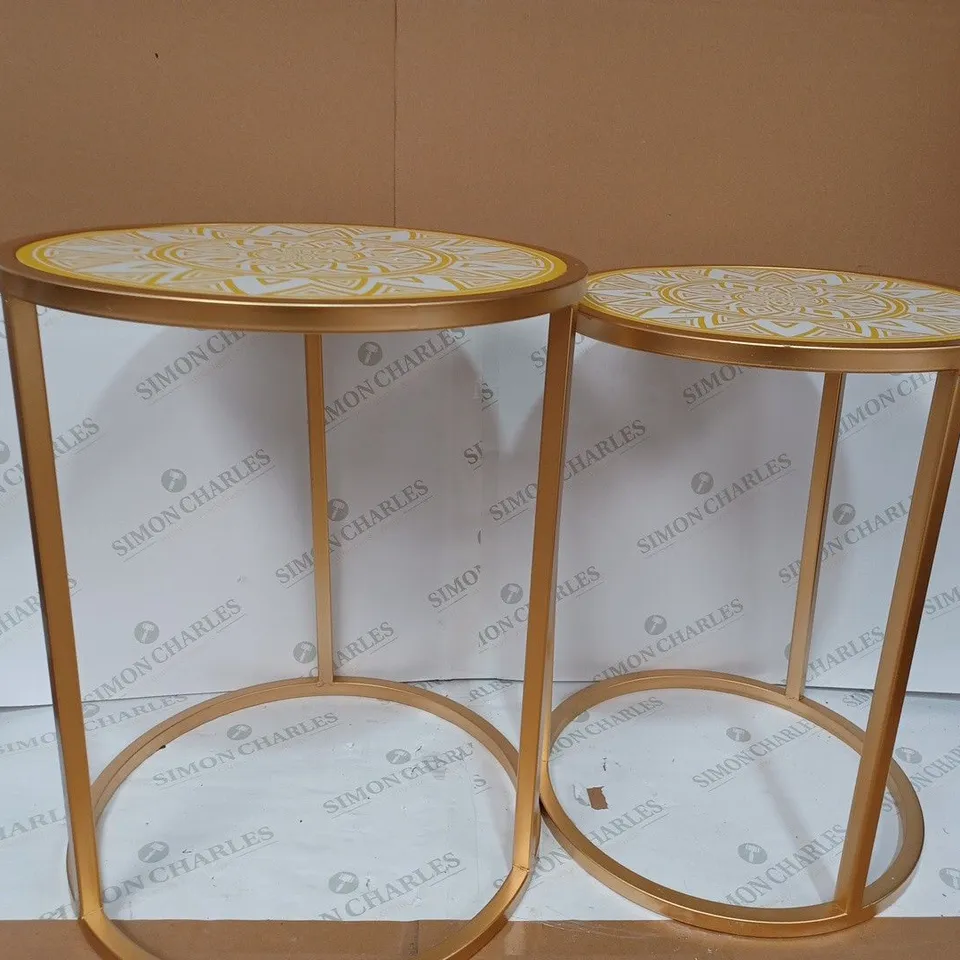 OUTLET GARDEN REFLECTIONS MANDALA SET OF 2 NESTING STANDS