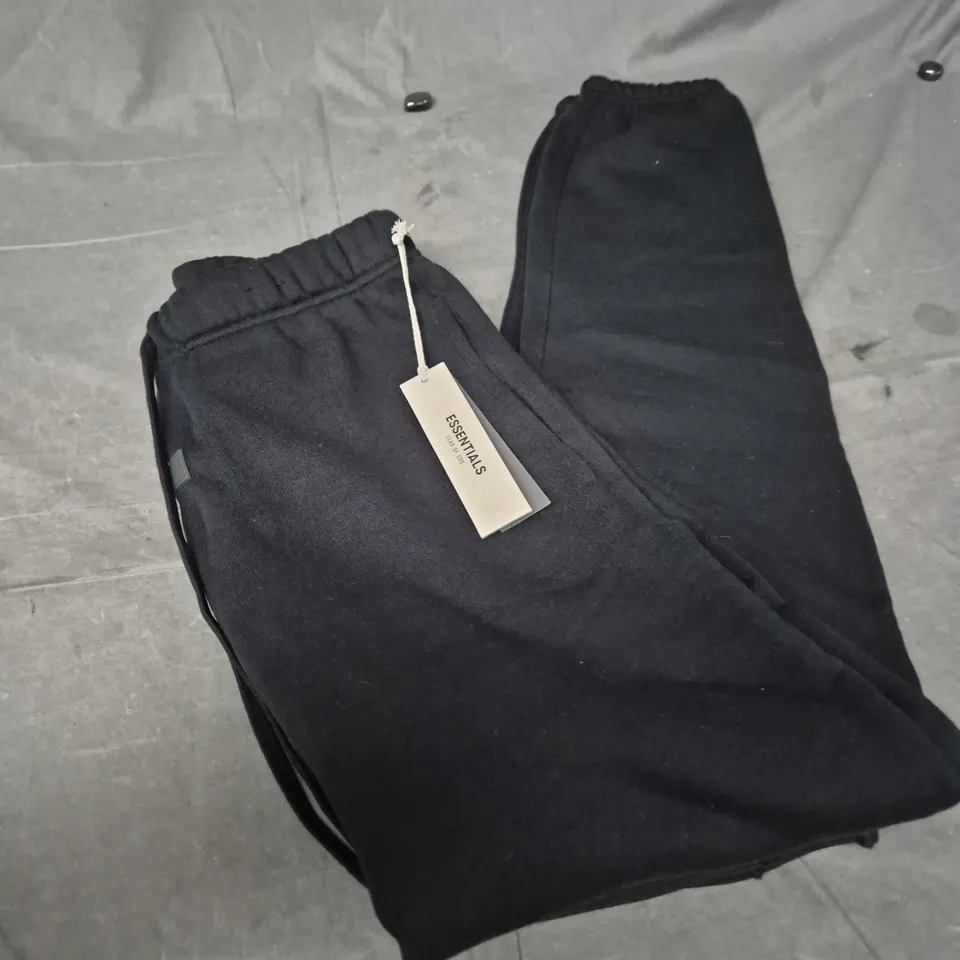 ESSENTIALS FEAR OF GOD BLACK JOGGERS SIZE S