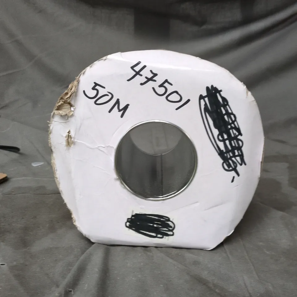 ELECTRICAL WIRE SPOOL (RED INSULATED, 50M) + WHITE CYLINDRICAL SPOOL