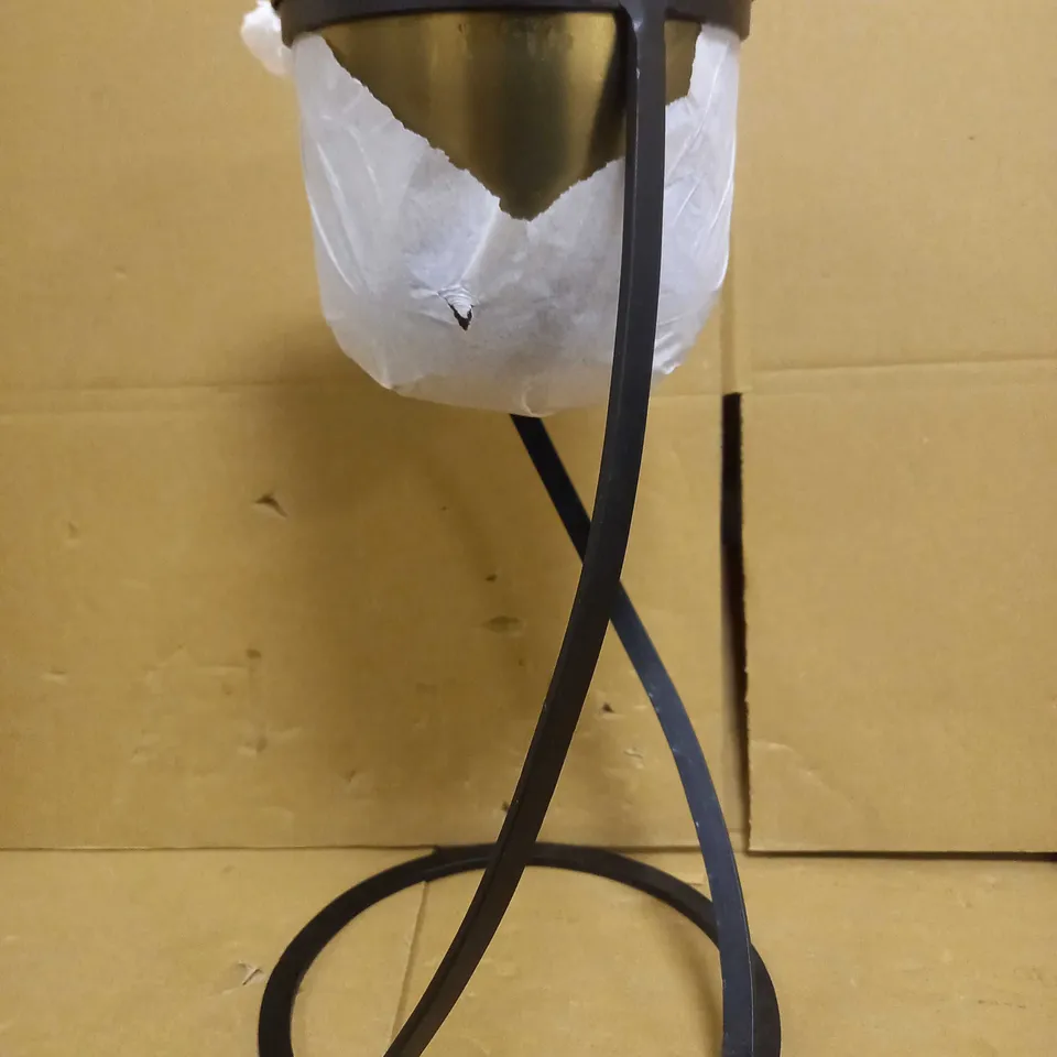 KENSINGTON BRASS METAL PLANTER ON STAND RRP £40