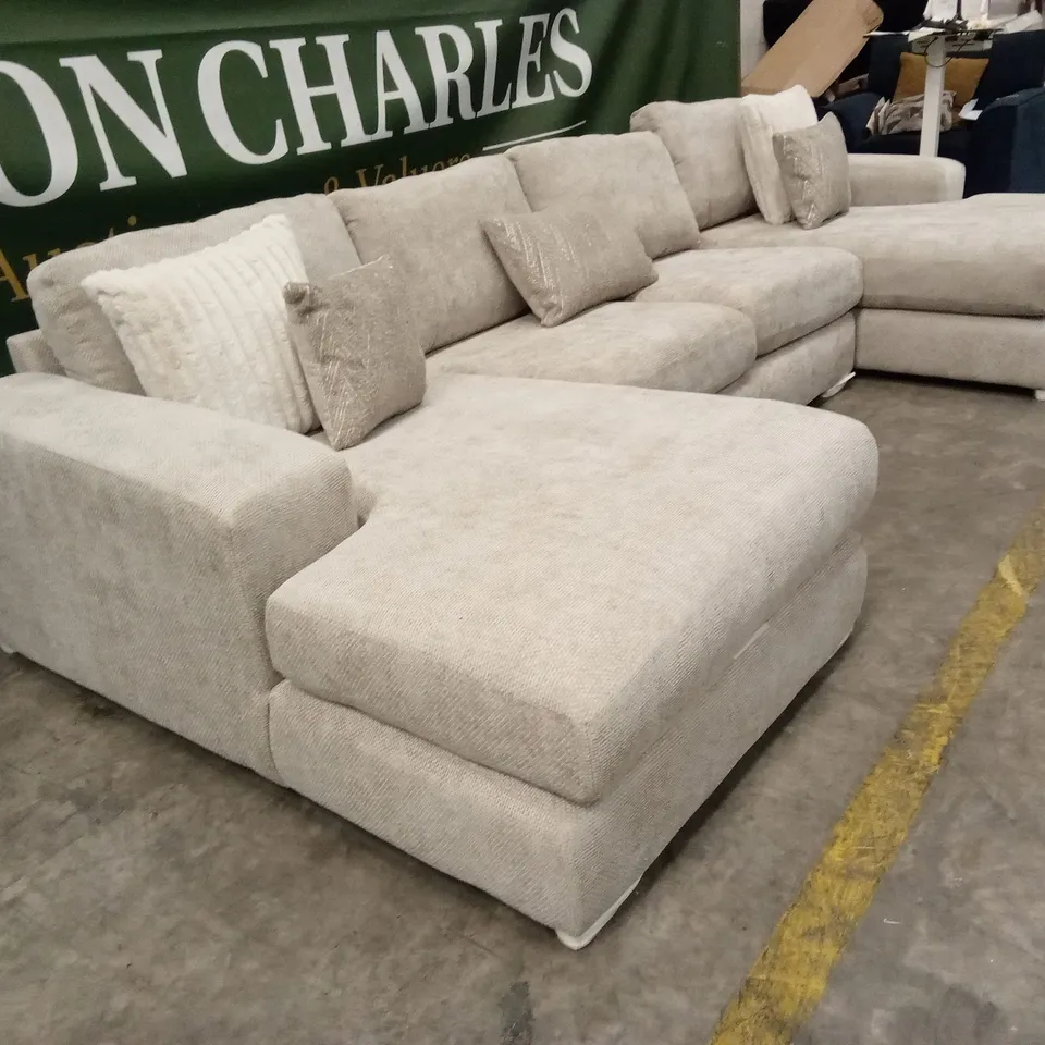 BROADGATE LARGE U-SHAPE MODULAR SOFA WITH FOOTSTOOL RRP £3299