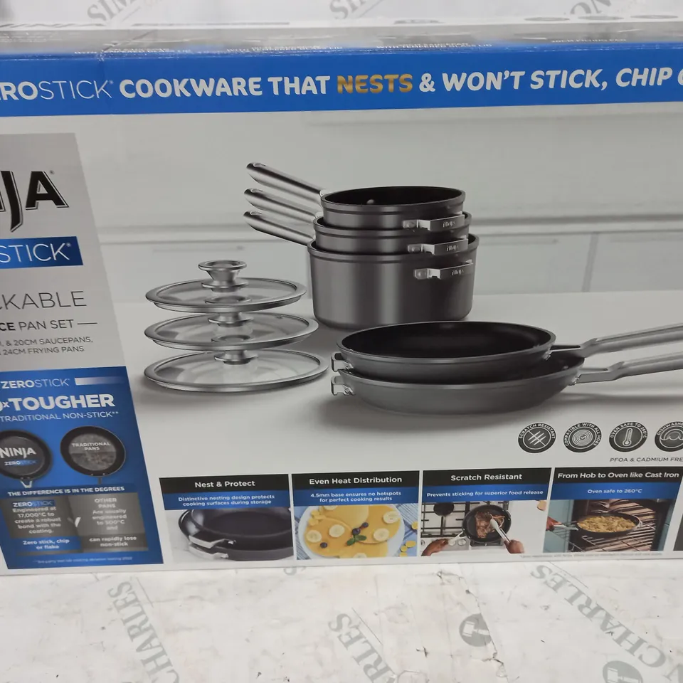 BOXED NINJA STACKABLE 5 PC COOKWARE SET C5500UK