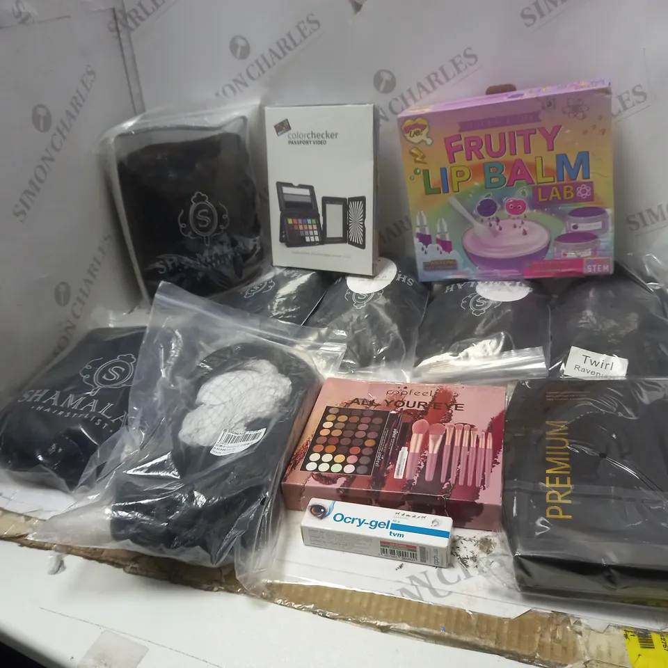 LOT OF BEAUTY RELATED PRODUCTS TO INCLUDE WIGS, ETC