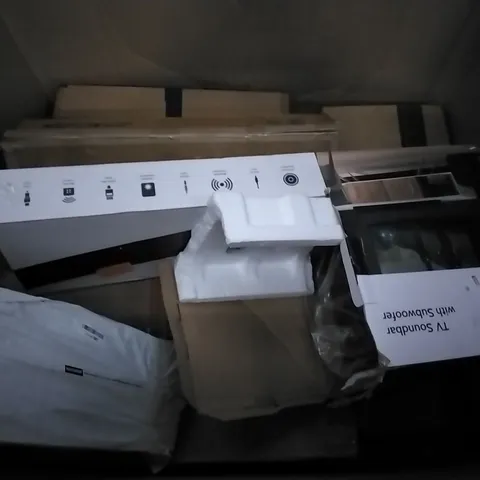 PALLET OF ASSORTED ITEMS INCLUDING I-BOX TV SOUNDBAR WITH SUBWOOFER, NEEWER