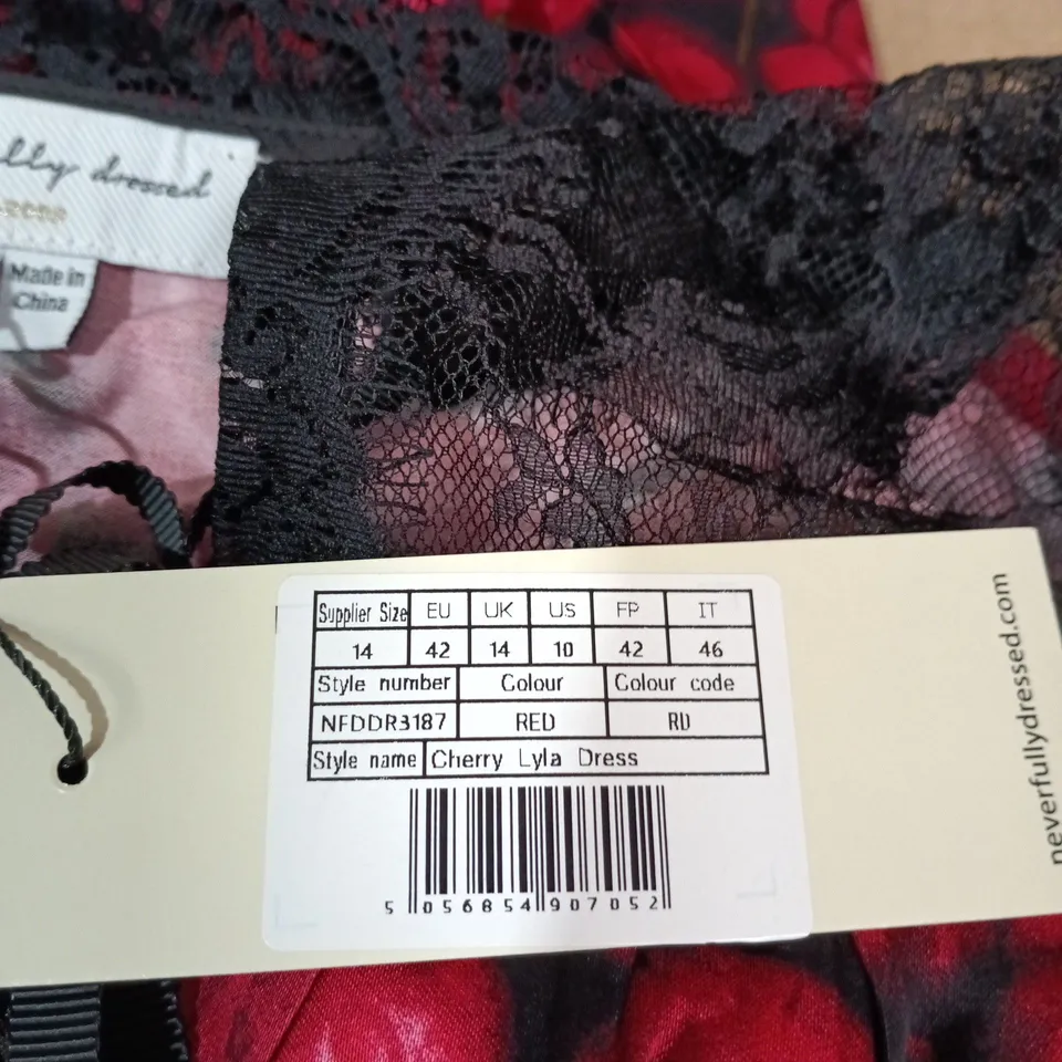 NEVER FULLY DRESSED CHERRY LYLA DRESS – UK 14 (EU 42 / US 10)