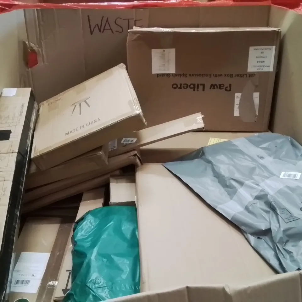 PALLET CONTAINING ASSORTED PRODUCTS INCLUDING MULTIFUNCTIONAL STEAM FLOOR WASHER, AQUARIUM LIGHT, BADMINTON RACKET & PLANT POTS