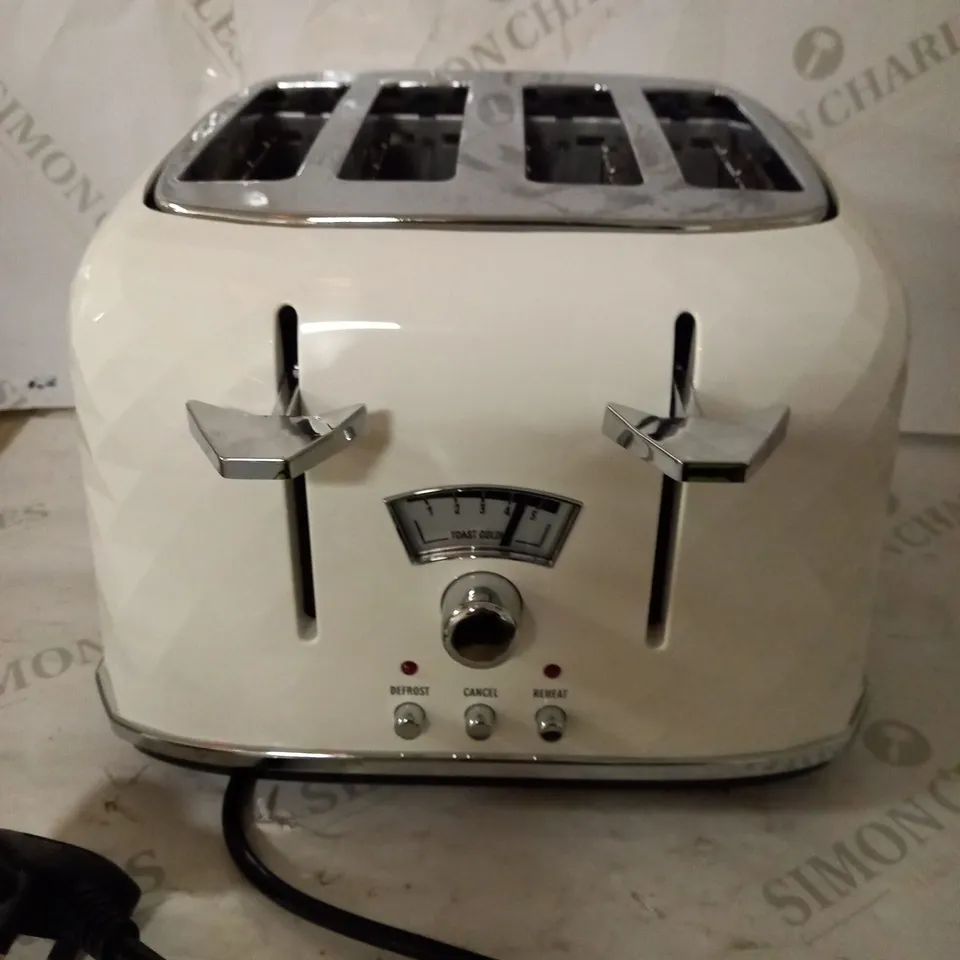 DE'LONGHI BRILLANTE CTJ4003W 4-SLICE TOASTER - WHITE