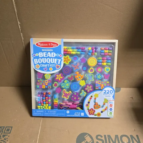 MELISSA & DOUG WOODEN BEAD BOUQUET CRAFT KIT (220 BEADS)