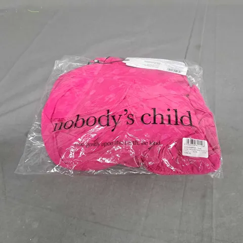 NOBODYS CHILD LUNA JACQUARD MIDI DRESS IN PINK - UK 12 