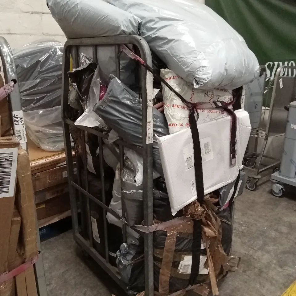 CAGE OF ASSORTED E-COMMERCE AND HOUSEHOLD GOODS AND PRODUCTS