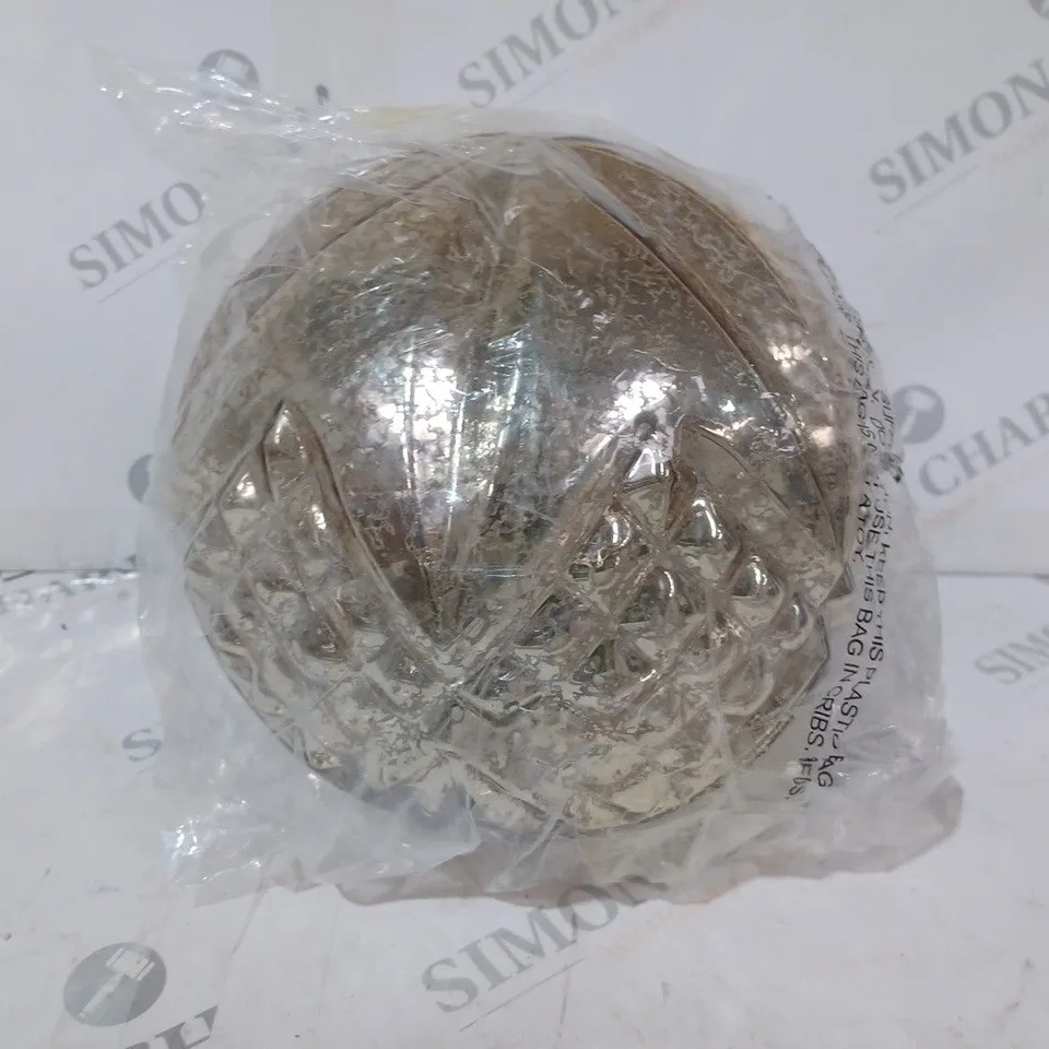 BOXED ALISON CORK ROTATING LIGHT GOLD CUT GLASS DECORATION