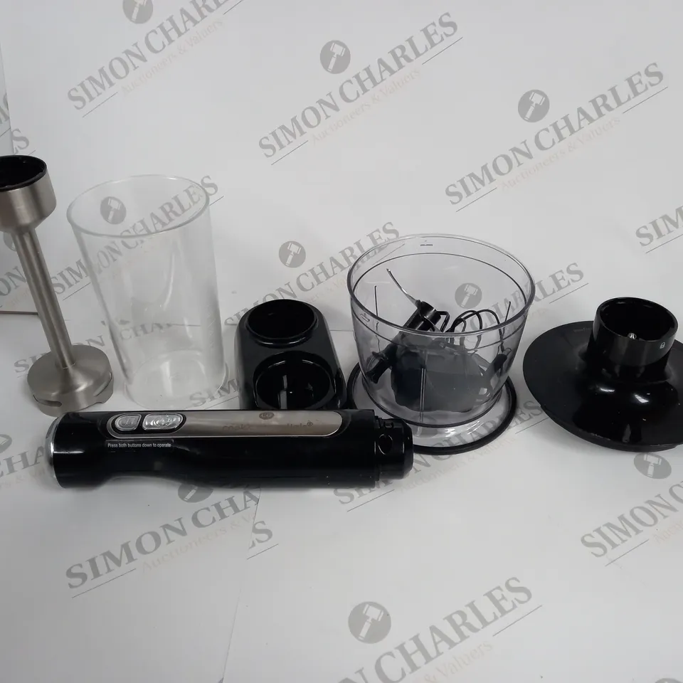 COOK'S ESSENTIALS CORDLESS STICK BLENDER WITH ACCESSORIES