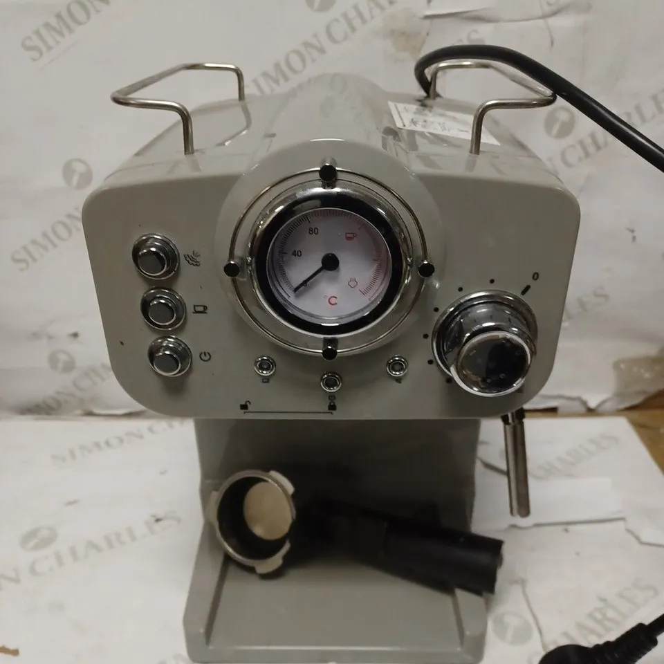 SWAN RETRO PUMP ESPRESSO COFFEE MACHINE - GREY