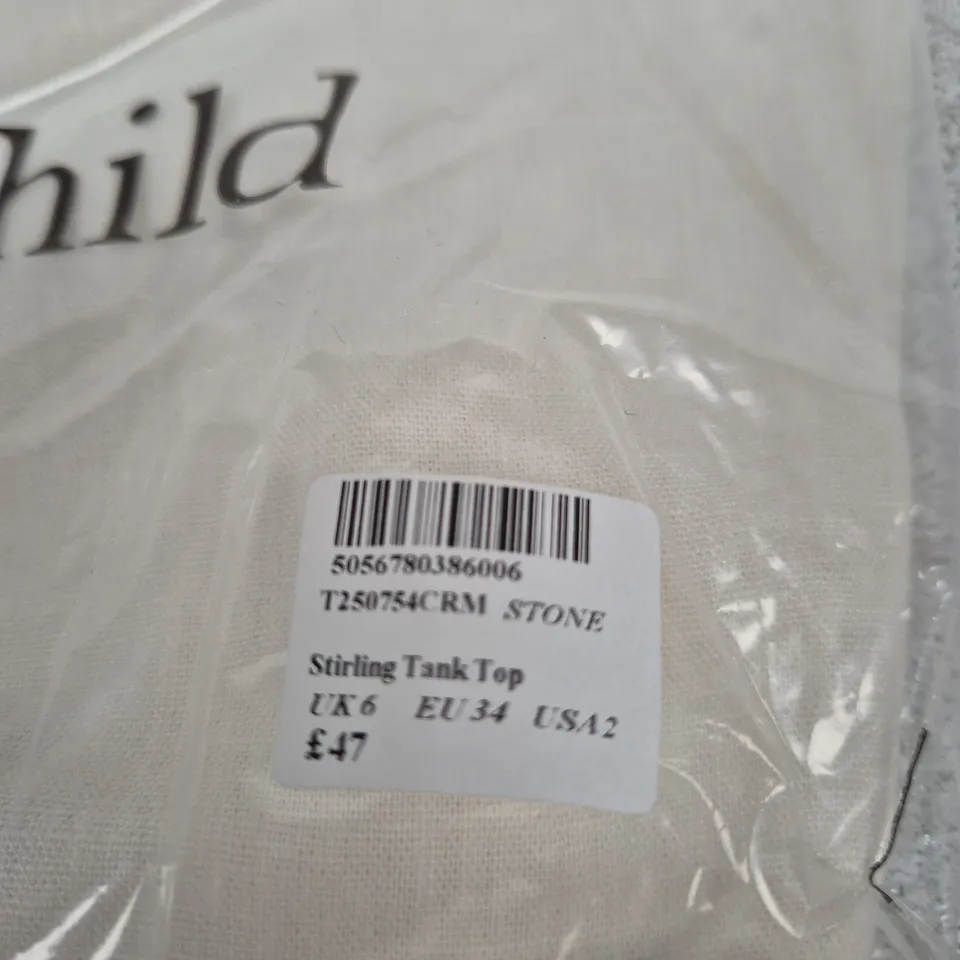NOBODY'S CHILD STIRLING TANK TOP – UK 6 (EU 34, USA 2)