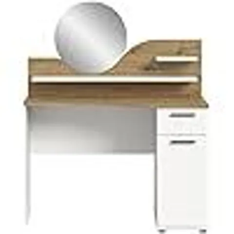 BOXED XONOX.HOME WOHNEN VANITY VANITY DRESSING TABLE COSMETIC TABLE WHITE 110 X 135 X 46 CM ARTISAN OAK (2 BOXES)