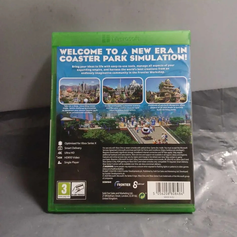 SEALED XBOX SERIES X & ONE PLANET COASTER