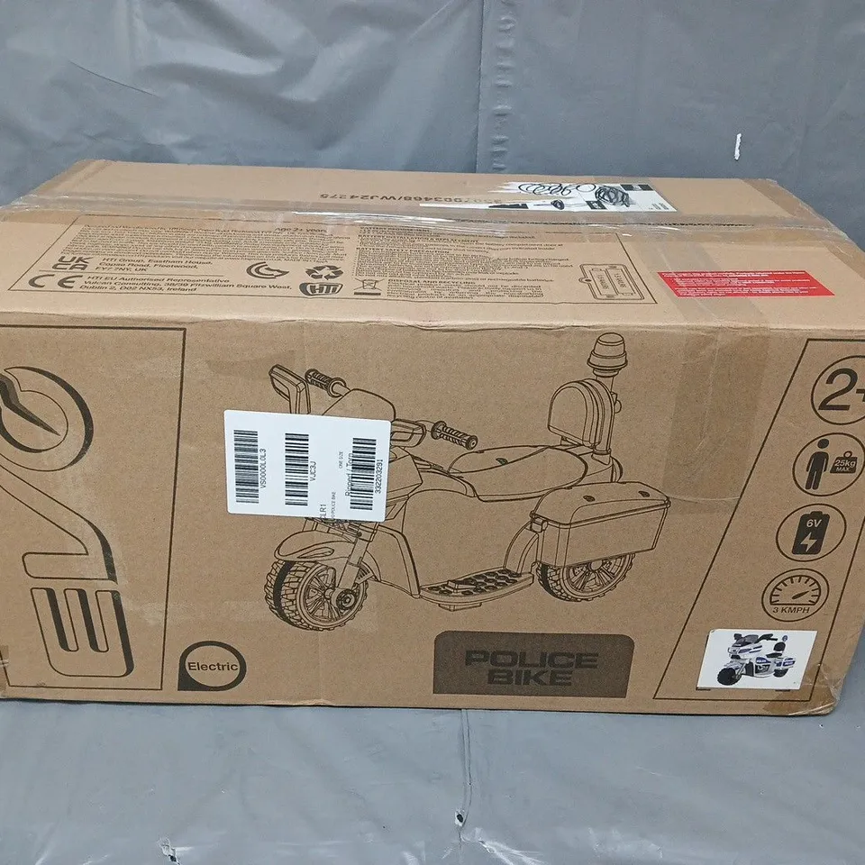 BOXED EVO POLICE BIKE RIDE-ON
