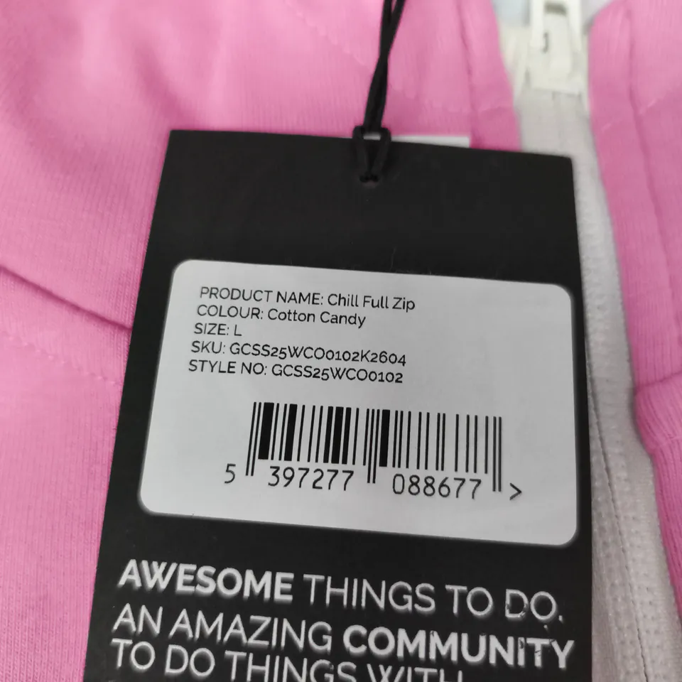 GYM+COFFEE CHILL FULL ZIP JACKET - SIZE L