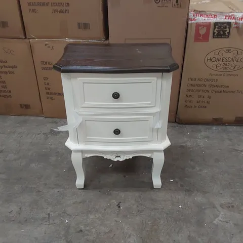 BRAND NEW BOXED HOMESDIRECT365 ANTIQUE FRENCH STYLE 2 DRAWER CABINET