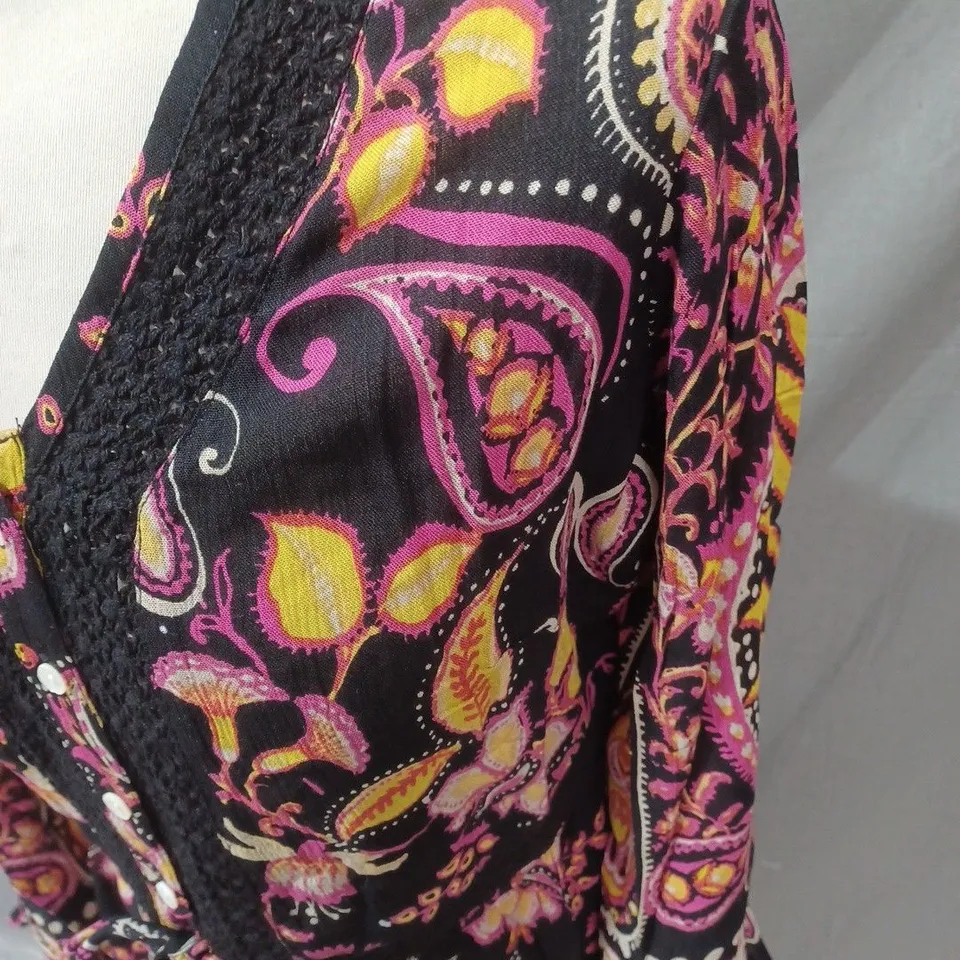 JOE BROWN LONG SLEEVE V-NECK DRESS - UK 12