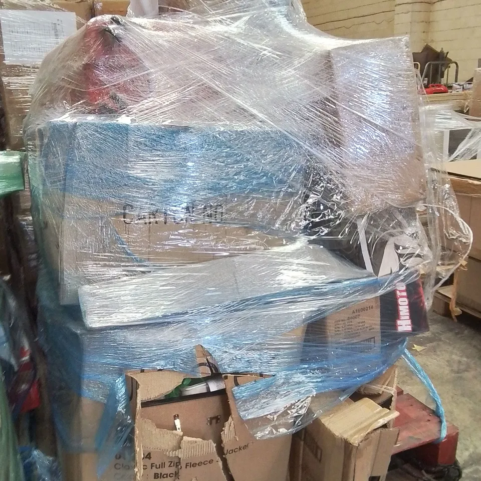 PALLET OF ASSORTED HOUSEHOLD GOODS AND PRODUCTS TO INCLUDE;NESPRESSO HOLDER POD,VACUUM CLEANER,NITRO STARTER SET,FULL ZIP FLEECE JACKET,SUITCASE 